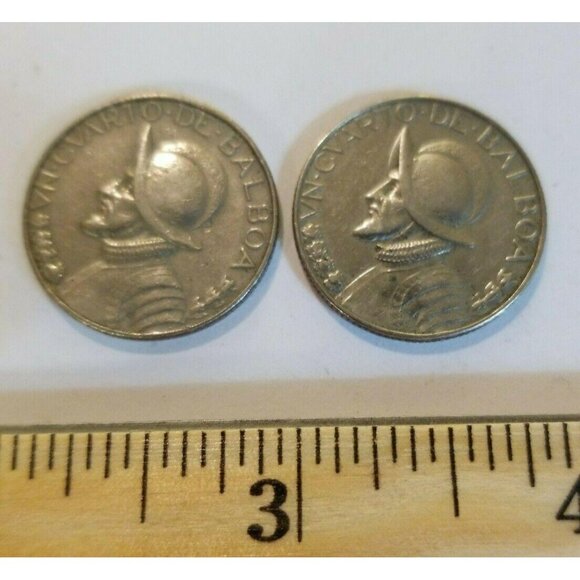 1979 Republica De Panama 1/10 Balboa Coins Collectibles Set Of 2 SC98 - Picture 1 of 3